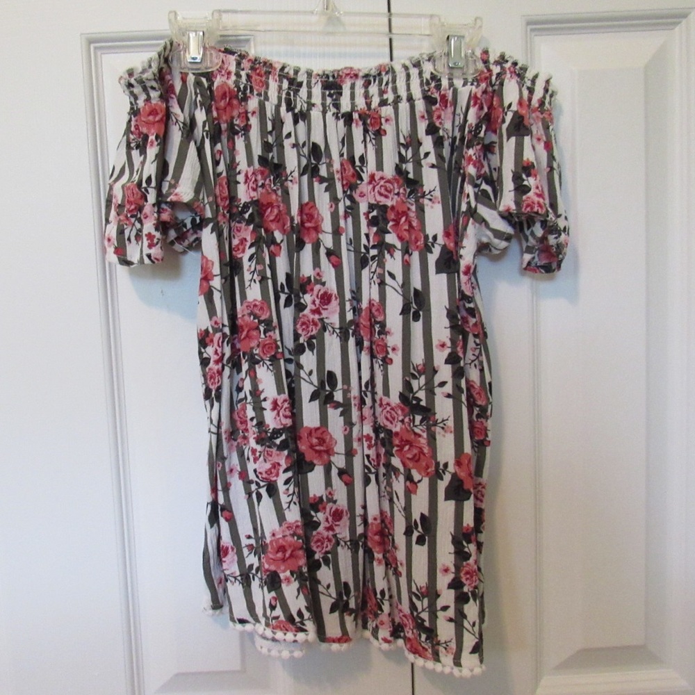 floral off the shoulder top